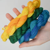 Bright Rainbow Variegated Yarn - 24 Advent Skeins