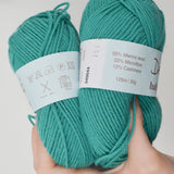 Teal Debbie Bliss Baby Cashmerino Merino Wool, Microfibre + Cashmere Yarn - 6 Balls
