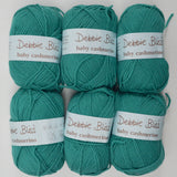 Teal Debbie Bliss Baby Cashmerino Merino Wool, Microfibre + Cashmere Yarn - 6 Balls