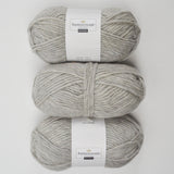 Gray Buttercream Luxe Craft Roving 100% Wool Yarn - 3 Balls