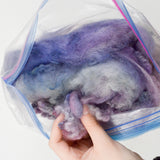 Purple + Pink Variegated Dyed Merino Wool Locks