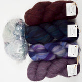 Purple + Maroon Glendemere Farm Romney Wool + Wool Blend Roving