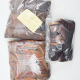 Autumnal Variegated Wool Batts, Roving + Hand Spun Yarn with Wooden Bobbin