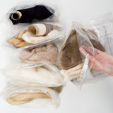 Natural Undyed Wool Roving + Hand Spun Yarn