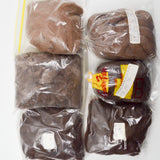 Assorted Alpaca, Yak + Qiviut Brown Wool Top