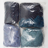 Blue, Green + Black Wool Roving