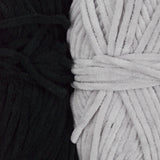 Black + Gray Bernat Blanket Yarn - 2 Balls