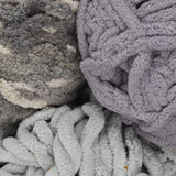 Gray Chenille Super Bulky Blanket Yarn - 3 Balls
