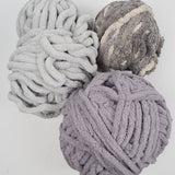 Gray Chenille Super Bulky Blanket Yarn - 3 Balls