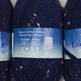 Navy Blue Tweed Plymouth Yarn Encore Tweed Acrylic, Wool + Rayon Yarn - 3 Balls