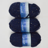 Navy Blue Tweed Plymouth Yarn Encore Tweed Acrylic, Wool + Rayon Yarn - 3 Balls