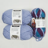 Blue + Purple Loops & Threads Charisma Acrylic Yarn - 3 Skeins