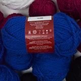 Magenta, White, Blue + Black Loops & Threads Charisma Bulky Acrylic Yarn Bundle