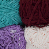 Assorted Bulky + Super Bulky Chenille Blanket Yarn - 4 Balls