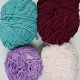 Assorted Bulky + Super Bulky Chenille Blanket Yarn - 4 Balls