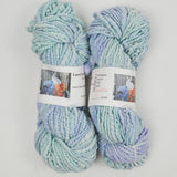 Pastel Purple + Teal Handspun and Hand Painted Rambouillet Yarn - 2 Skeins