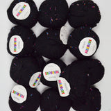 Black + Rainbow Tweed Tremiti Missoni Wool, Acrylic + Mohair Yarn - 12 Balls