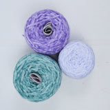 Teal + Purple Bernat Baby Velvet Chenille Yarn