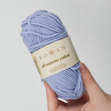 Light Blue Rowan All Seasons Cotton Cotton + Acrylic Yarn - 8 Balls