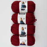 Maroon Loops & Threads Cozy Wool Wool + Acrylic Yarn - 4 Balls
