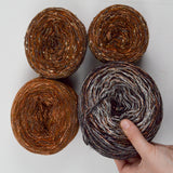 Assorted Bronze + Metallic Multi-Strand Yarns - 4 Balls