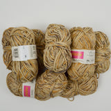 Brown + Beige Variegated Phildar Aviso Cotton + Acrylic Yarn - 10 Balls