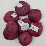 Maroon + Pink Variegated Jojoland Melody 100% Wool Yarn - 8 Balls