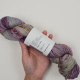 Purple + Gray Variegated Hedgehog Fibres Merino DK Damsel Merino Wool Yarn - 3 Skeins