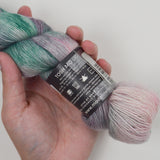 Green + Pink Variegated Madeline Tosh Tosh Mo Light Merino Wool + Mohair Yarn - 2 Skeins