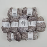Gray + White Variegated Big Twist Cotton Cotton + Polyester Yarn - 9 Balls