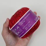 Red Glitter Garden Metallic Cotton + Glitter Crochet Thread - 6 Balls