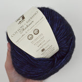 Navy Blue + Black Juniper Moon Farm Shadows Cotton + Merino Wool Yarn - 5 Balls