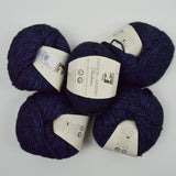 Navy Blue + Black Juniper Moon Farm Shadows Cotton + Merino Wool Yarn - 5 Balls