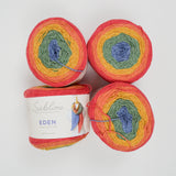 Rainbow Sublime Eden Wool + Cotton Blend Yarn - 4 Skeins