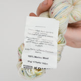 Off-White + Colorful Speckles Koigu KPPPM Merino Wool Yarn - 4 Skeins
