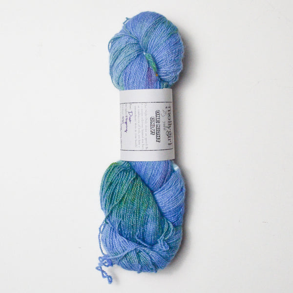 Blue + Green Variegated Molly Girl Fingering Weight Baby Alpaca + Merino Blend Yarn - 1 Skein Default Title