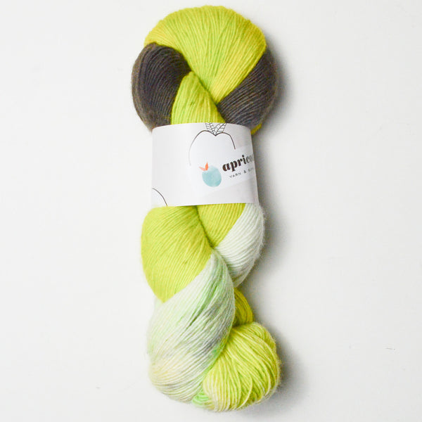 Green, White + Brown Variegated Apricot Yarn & Supply Single-Ply Yarn - 1 Skein Default Title