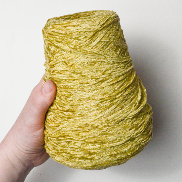 Pea Green Silk City Fibers Viscose Chenille Yarn - 1 Cone Default Title