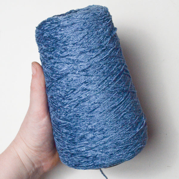Slate Blue Chenille Yarn - 1 Cone Default Title