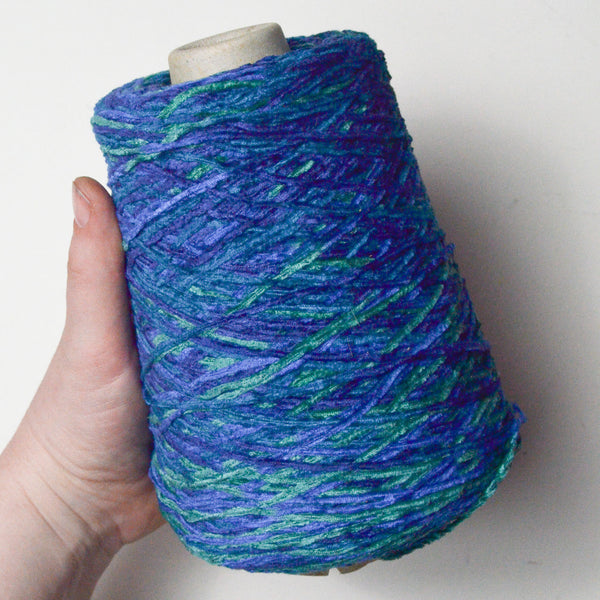 Blue + Green Variegated Webs Rayon Chenille Yarn - 1lb. Cone Default Title