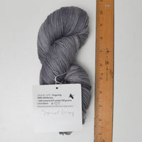 Gray Muse2320 Fiber Co. Crane Wife Fingering Superwash Merino Yarn - 1 Skein