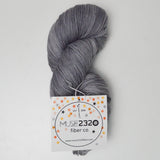 Gray Muse2320 Fiber Co. Crane Wife Fingering Superwash Merino Yarn - 1 Skein