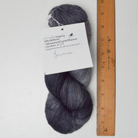 Dark Gray Variegated Muse2320 Fiber Co. Fat Finch Fingering Superwash Merino Yarn - 1 Skein