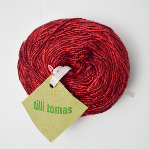 Red Tili Thomas Spun Silk Yarn - 1 Skein