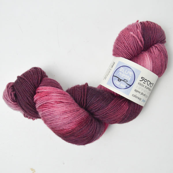 Pink Variegated Blue Moon Socks that Rock Superwash Merino Yarn - 1 Skein