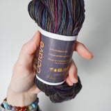 Dark Variegated Octave Mulberry Silk Yarn - 1 Skein