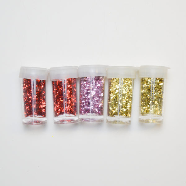 Red, Purple + Gold Glitter - 5 Small Tubes Default Title