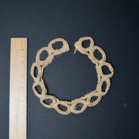 Vintage Hand-Stitched Faux Pearl Beaded Detachable Collar Default Title