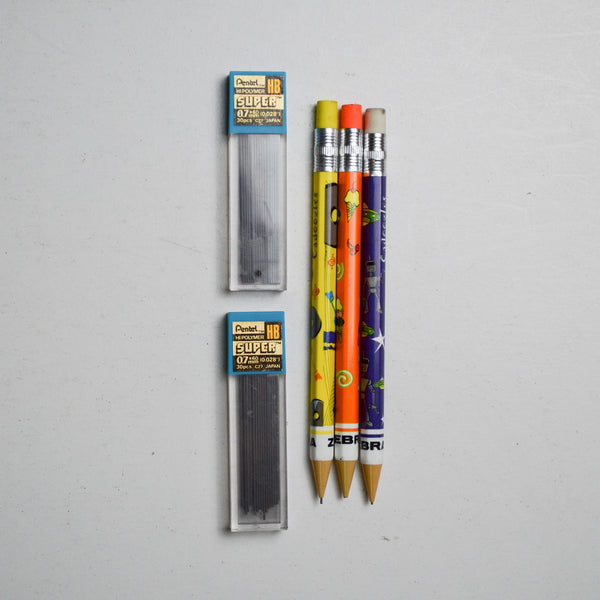 Three Mechanical Pencils with Lead Refills Default Title