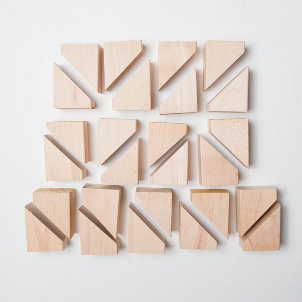Wooden Triangle Blocks - Set of 26 Default Title